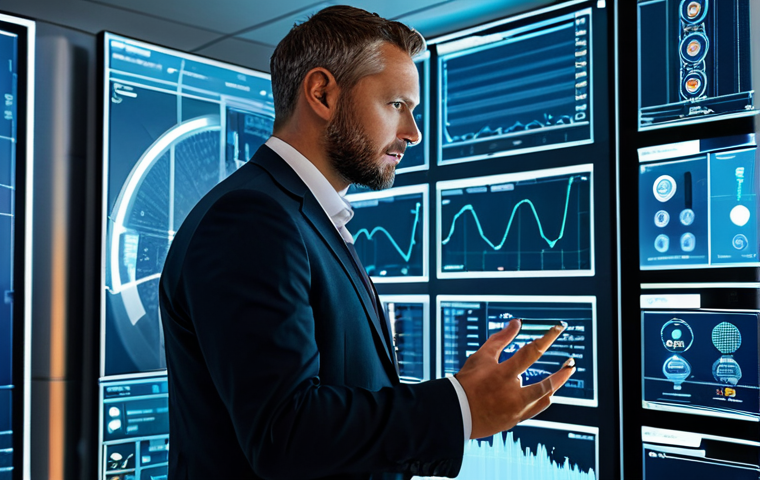 A highly skilled professional fire protection engineer, fully clothed in a modest business suit, stands confidently in a futuristic smart building control room. Large holographic displays show real-time IoT sensor data and AI-driven predictive analytics. The environment is sleek, clean, and illuminated by glowing screen interfaces, emphasizing advanced systems. The engineer is looking at the data, embodying innovation and foresight in fire safety. safe for work, appropriate content, family-friendly, perfect anatomy, correct proportions, natural pose, well-formed hands, proper finger count, natural body proportions, high-quality, professional photography.