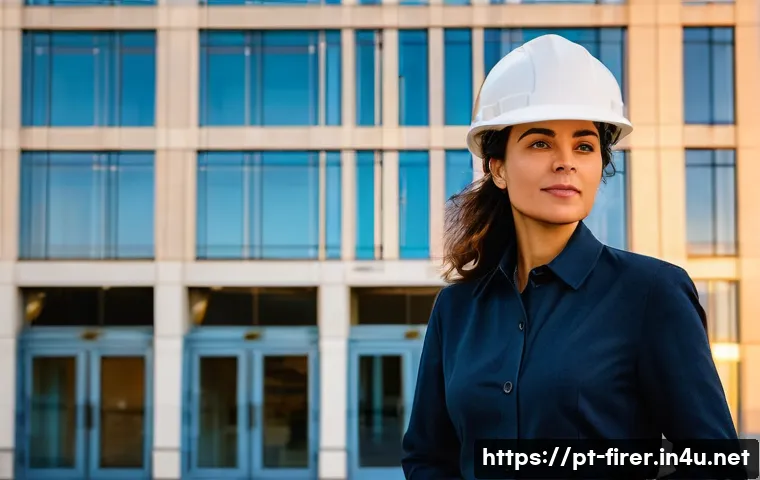 소방설비기사의 직업 만족도 조사 - **Prompt:** A Portuguese fire safety engineer, a woman in her late 30s with a confident and focused ...